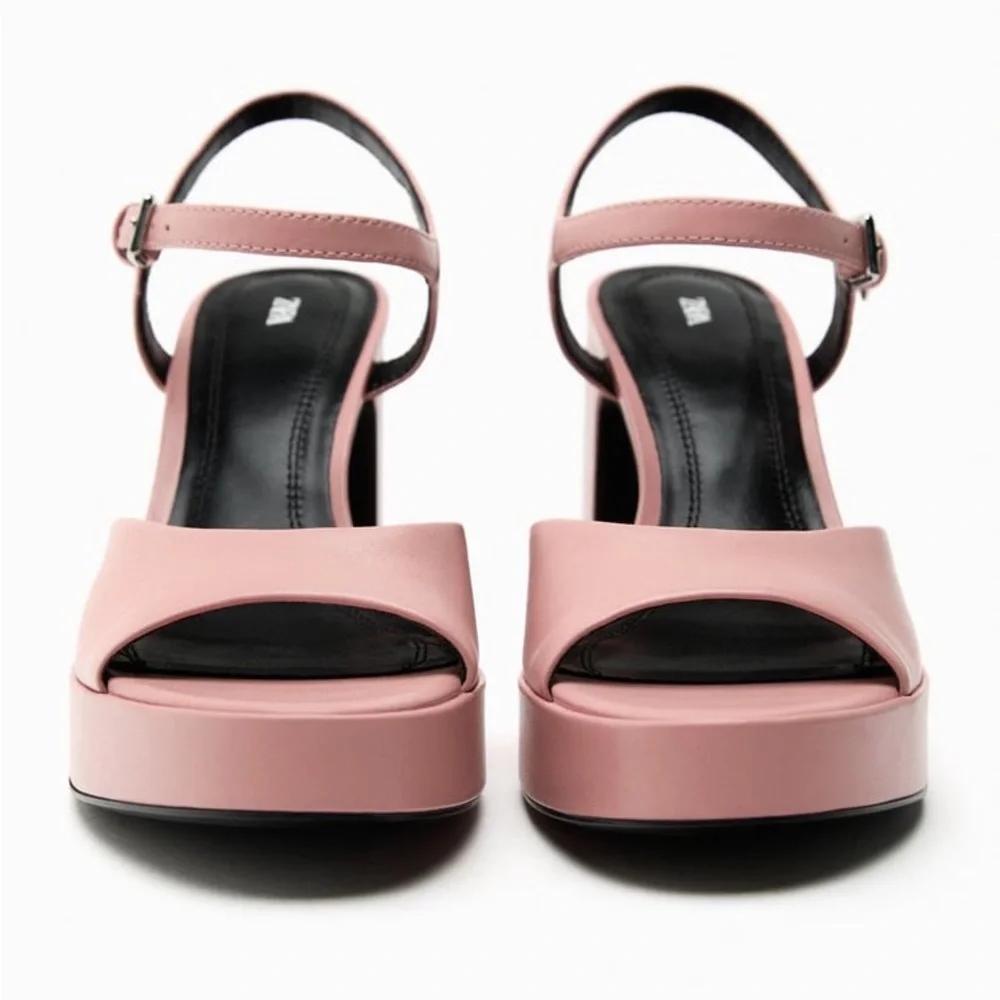 Zara leather platform